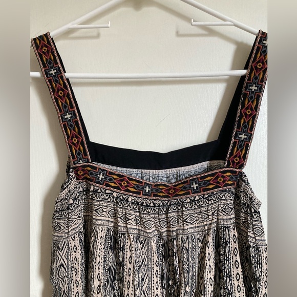 🌞Alya Cream Colored Southwest Embroidered Cropped Sleeveless Tank Blouse #Gr - Picture 9 of 10